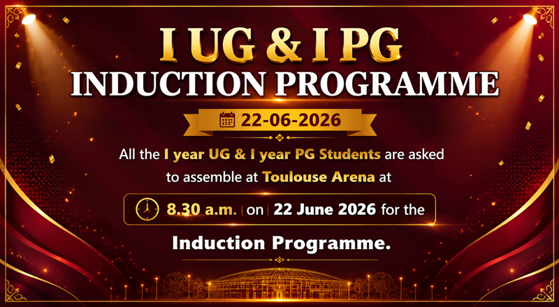 I UG & I PG Induction Programme Notifications